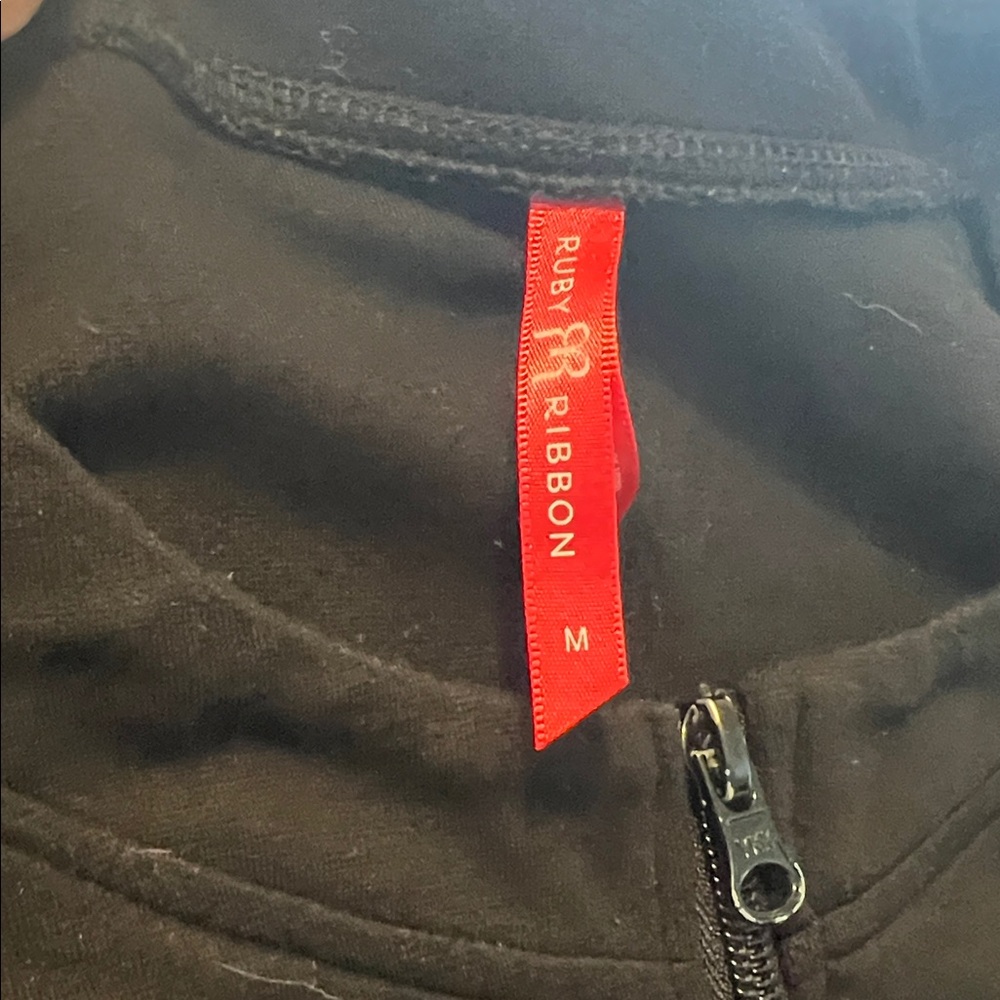 Ruby Ribbon Black Zip Up Jacket. - image 2